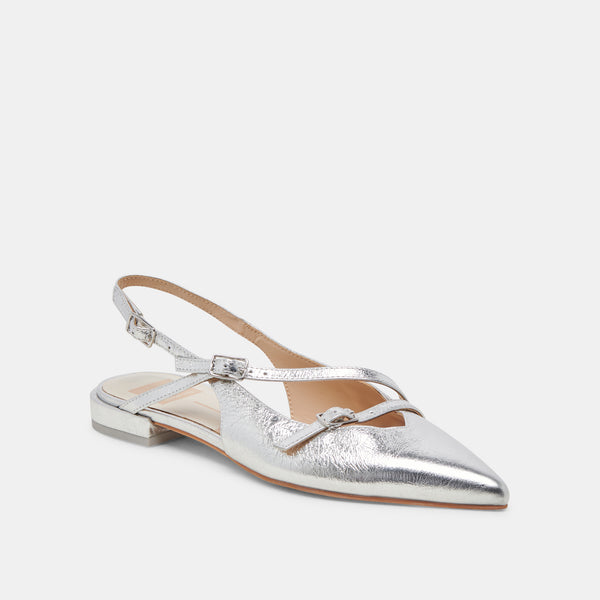 Dolce Vita Pamla Flats Silver Crinkle Patent SILVER CRINKLE PATENT
