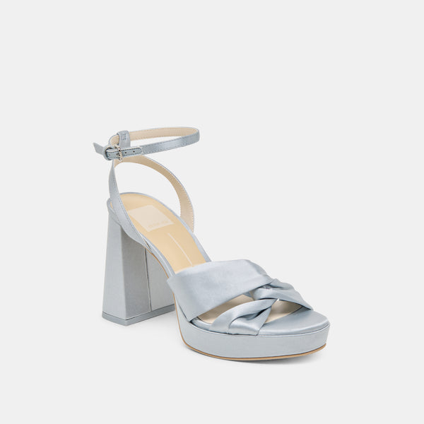 Dolce Vita Parlo Heels Light Blue Satin LIGHT BLUE SATIN