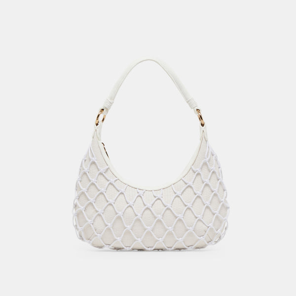 dolce vita Positano Shoulder Bag White Raffia WHITE RAFFIA