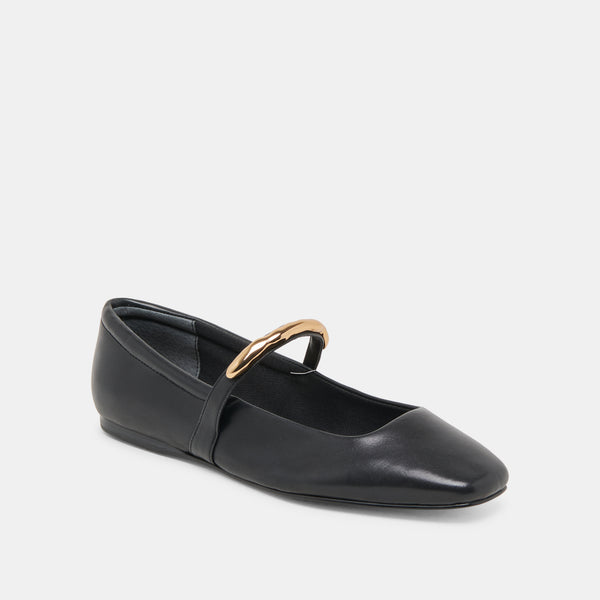 Dolce Vita Radya Ballet Flats Black Leather BLACK LEATHER