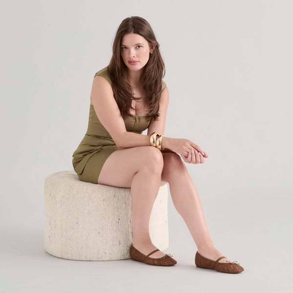 Dolce Vita Raeven Ballet Flats Mid Brown Tulle MID BROWN TULLE