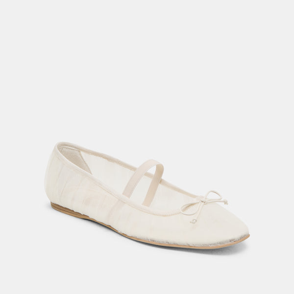 Dolce Vita Raeven Ballet Flats White Tulle WHITE TULLE