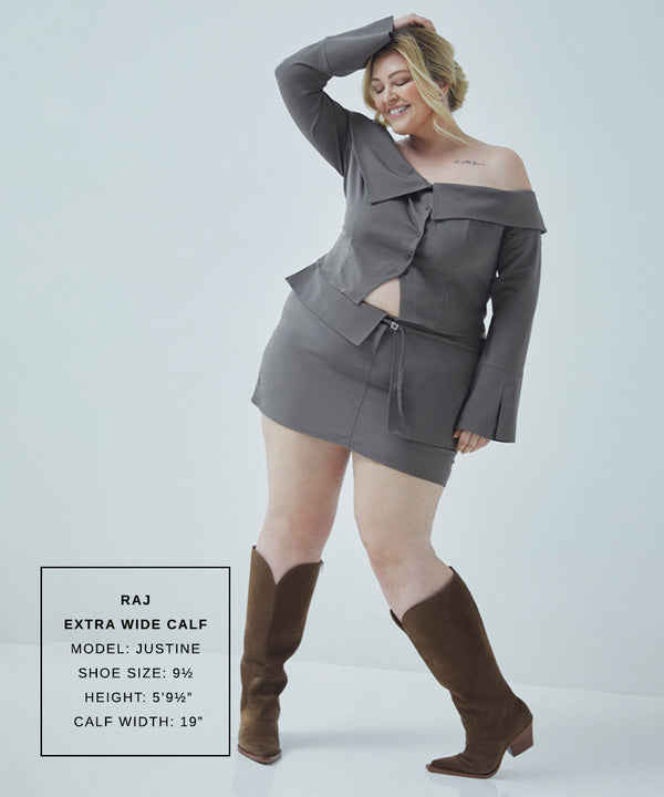 Dolce Vita Raj Extra Wide Calf Boots Brown Suede BROWN SUEDE