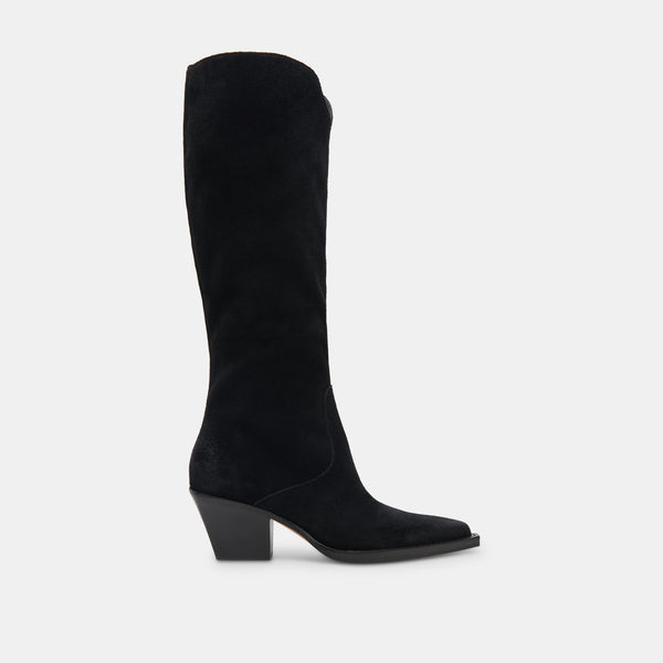 dolce vita Raj Wide Calf Boots Onyx Suede ONYX SUEDE