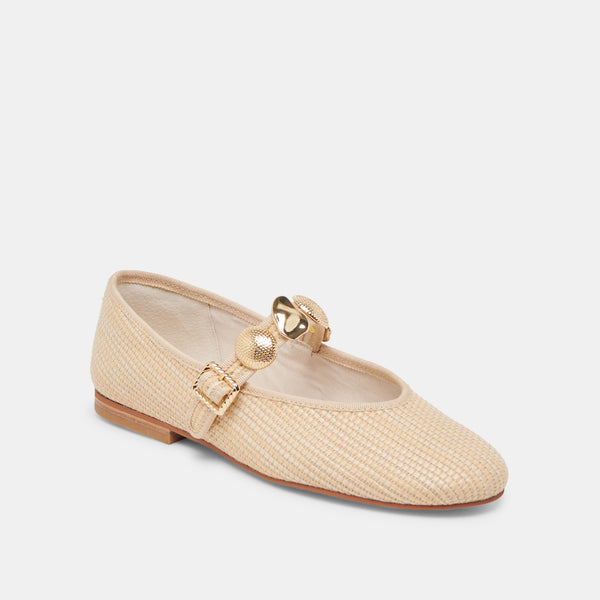 Dolce Vita Relan Ballet Flats Lt Natural Raffia LT NATURAL RAFFIA