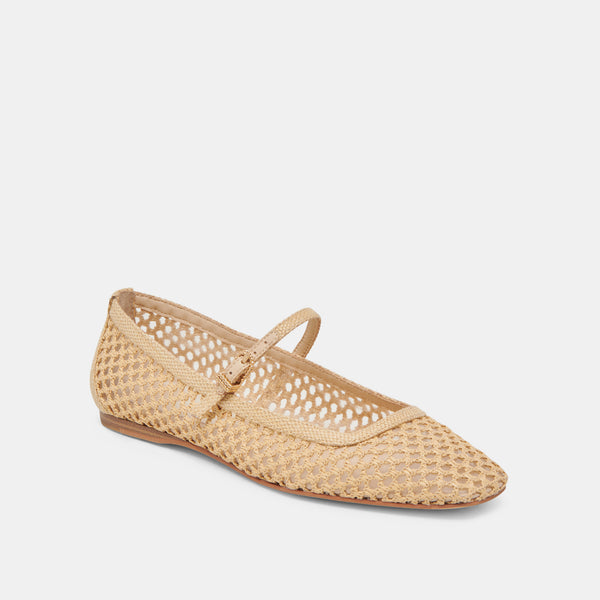 Dolce Vita Reyes Ballet Flats Lt Natural Woven Raffia LT NATURAL WOVEN RAFFIA