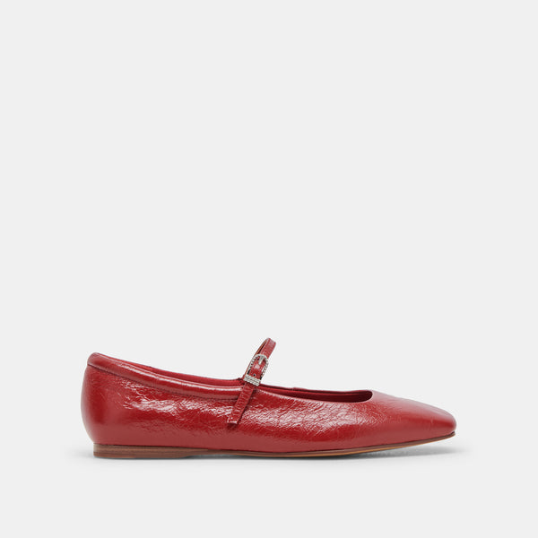dolce vita Reyes Ballet Flats Red Crinkle Patent RED CRINKLE PATENT