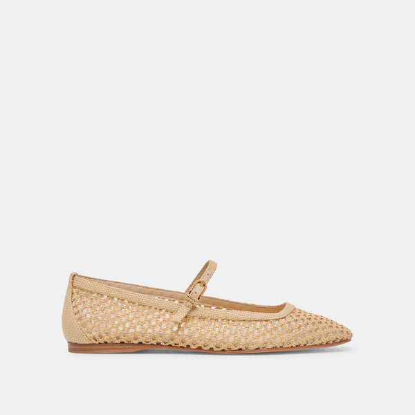 Dolce Vita Reyes Wide Ballet Flats Lt Natural Woven Raffia LT NATURAL WOVEN RAFFIA