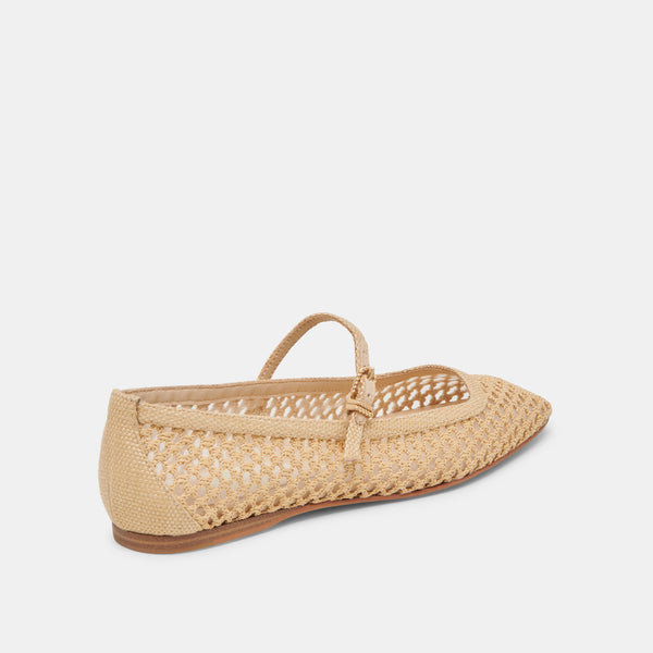 Dolce Vita Reyes Wide Ballet Flats Lt Natural Woven Raffia LT NATURAL WOVEN RAFFIA
