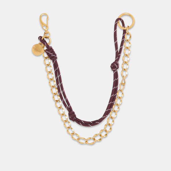 dolce vita Rope + Chain Bag Charm Burgundy Multi BURGUNDY MULTI