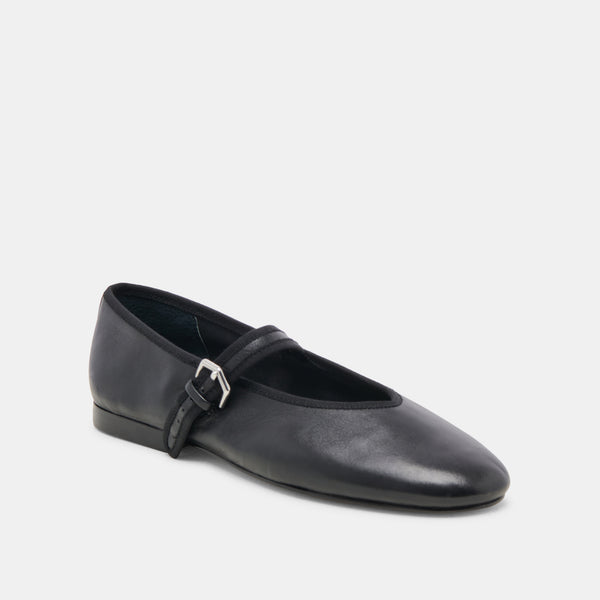 Dolce Vita Roslyn Ballet Flats Black Leather BLACK LEATHER
