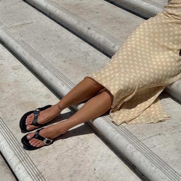 Dolce Vita Rossa Sandals Black Leather BLACK LEATHER