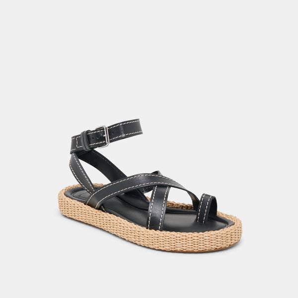 Dolce Vita Roxie Sandals Black Leather BLACK LEATHER