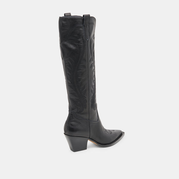 Dolce Vita Ryatt Extra Wide Calf Boots Black Leather BLACK LEATHER