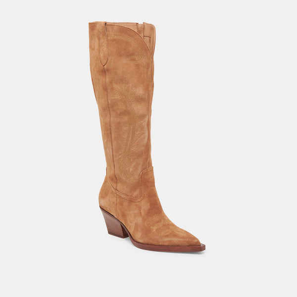 Dolce Vita Ryatt Extra Wide Calf Boots Pecan Suede PECAN SUEDE
