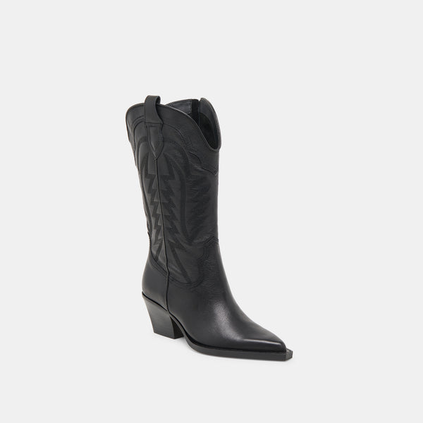 Dolce Vita Ryland Wide Calf Boots Black Leather BLACK LEATHER