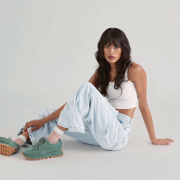 Dolce Vita Sheer Stripe Crew Socks 2 Pack Black Grey BLACK GREY