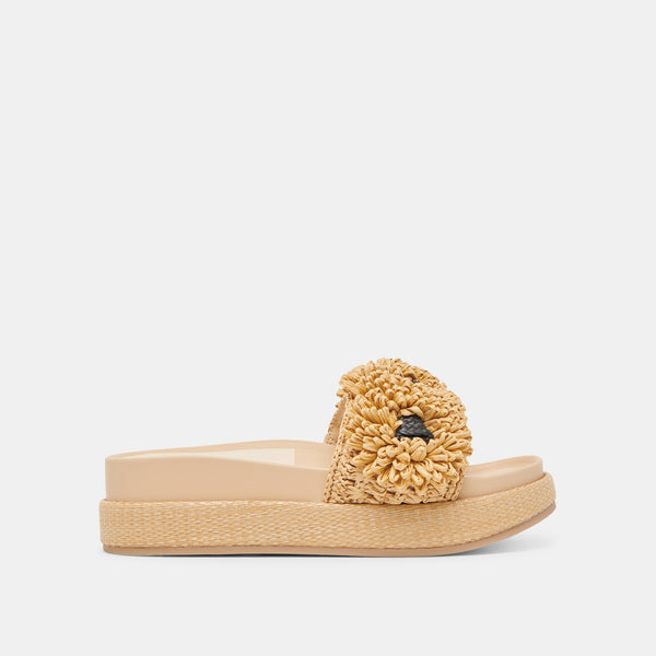 dolce vita Sidona Flower Sandals Lt Natural Raffia LT NATURAL RAFFIA