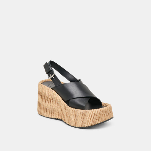 Dolce Vita Skylar Wedges Black Leather BLACK LEATHER