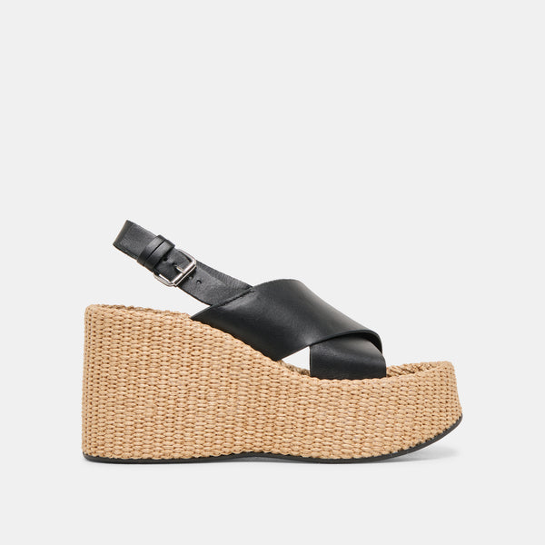 dolce vita Skylar Wedges Black Leather BLACK LEATHER