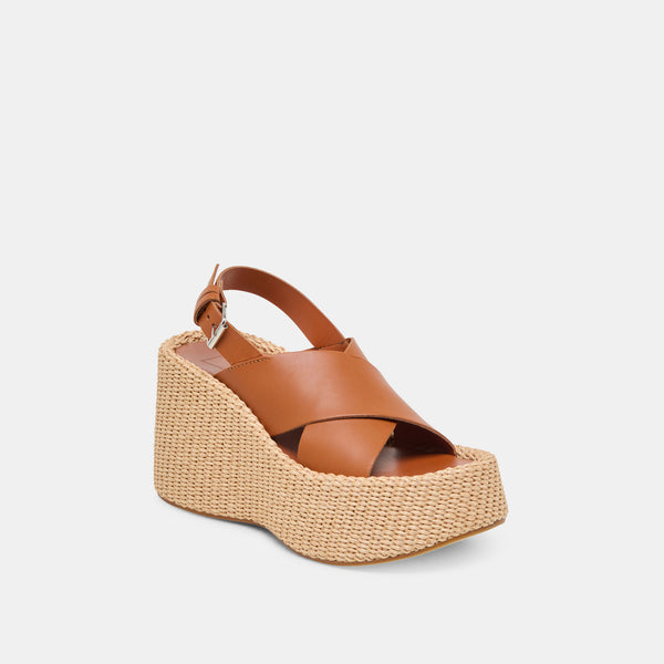 Dolce Vita Skylar Wedges Brown Leather BROWN LEATHER
