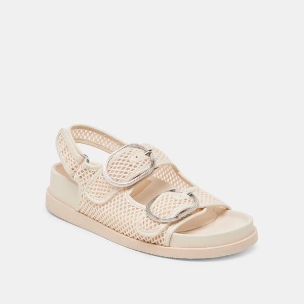 Dolce Vita Starla Mesh Sandals Creme Woven Mesh CREME WOVEN MESH