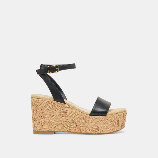 dolce vita Talisa Wedges Black Leather BLACK LEATHER