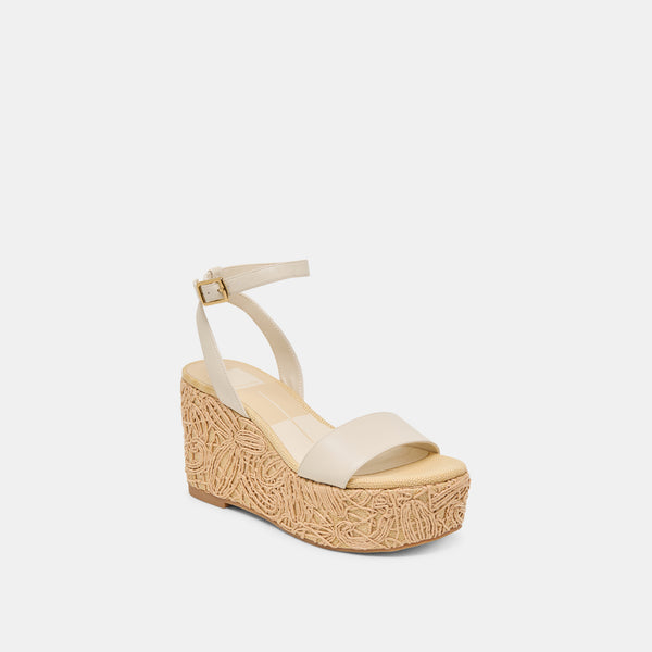 Dolce Vita Talisa Wedges Ivory Leather IVORY LEATHER