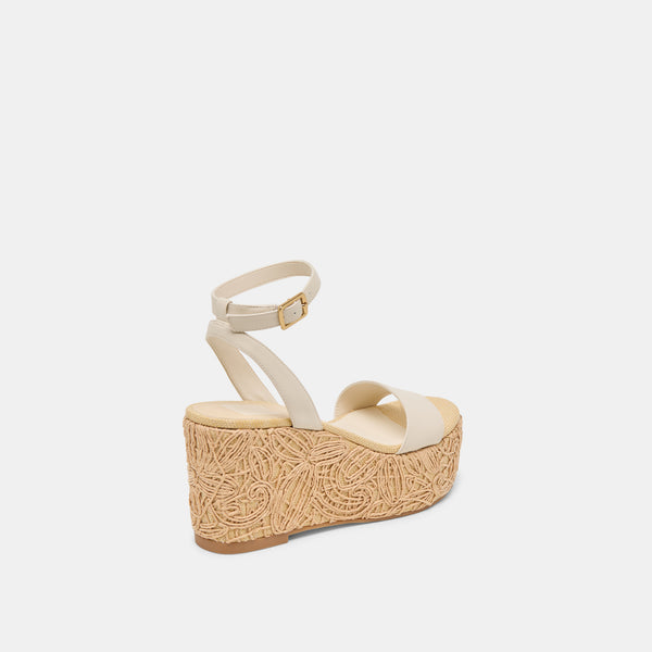 Dolce Vita Talisa Wedges Ivory Leather IVORY LEATHER