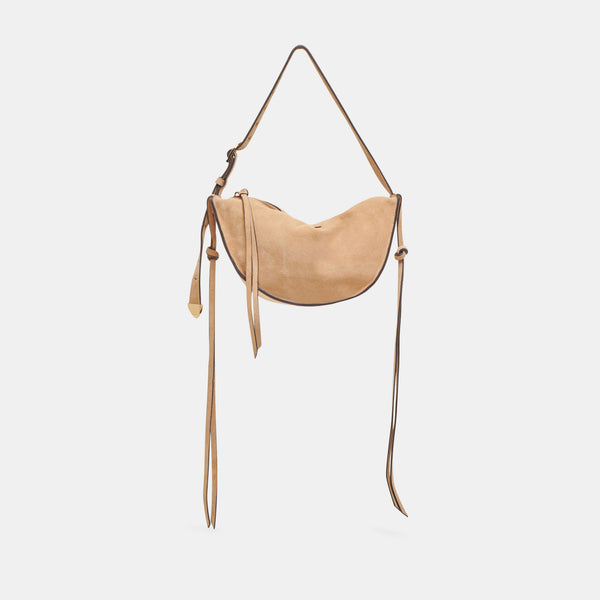 Dolce Vita Verona Shoulder Bag Beige Suede BEIGE SUEDE