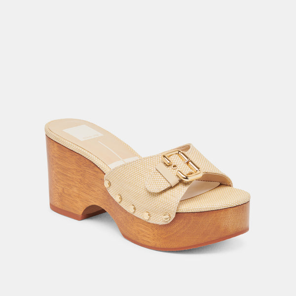 Dolce Vita Yalah Heels Lt Natural Raffia LT NATURAL RAFFIA