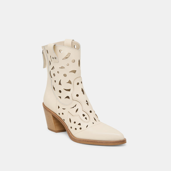 Dolce Vita Zenobi Booties Off White Leather OFF WHITE LEATHER