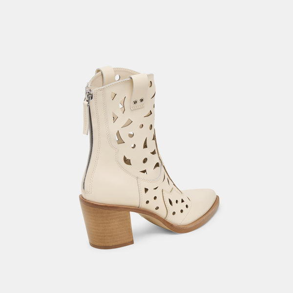 Dolce Vita Zenobi Booties Off White Leather OFF WHITE LEATHER