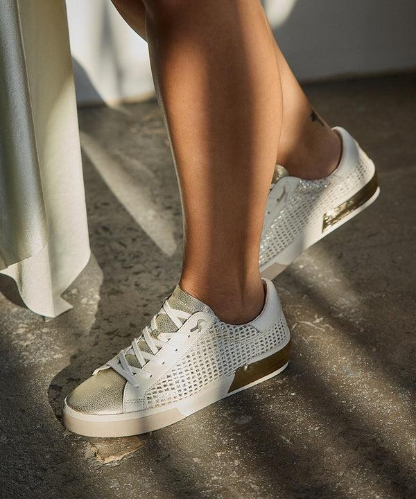 Dolce Vita Zina Sneakers Bone Gold Woven BONE GOLD WOVEN