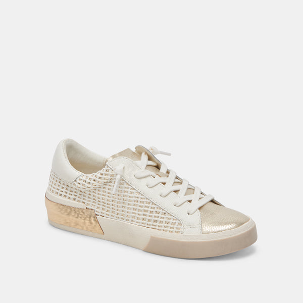 Dolce Vita Zina Sneakers Bone Gold Woven BONE GOLD WOVEN