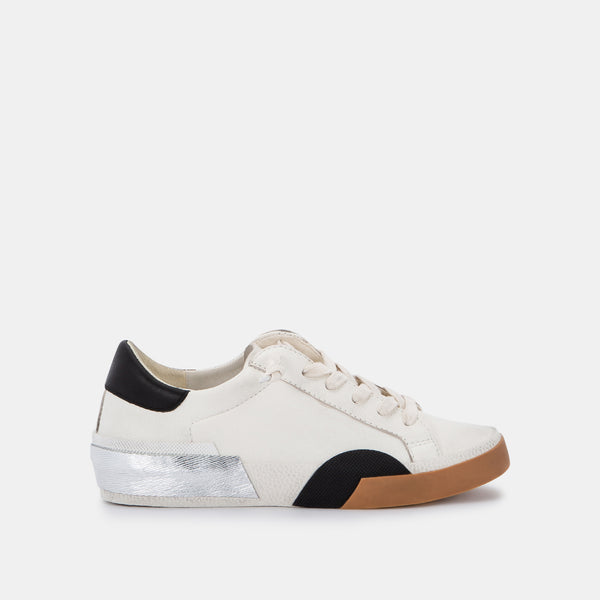 Dolce Vita Zina Sneakers White Black Leather WHITE BLACK LEATHER