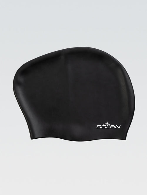 dolfin Black Silicone Long Hair Cap Style #890SL-790