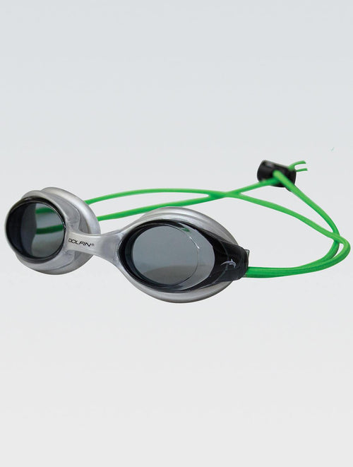 dolfin Bungee Racer Silver/Green Goggle Style #13BOGS-SGR