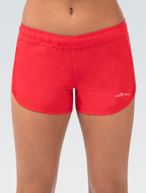 dolfin Women's Red Warm-Up Shorts Style #PSH01-152