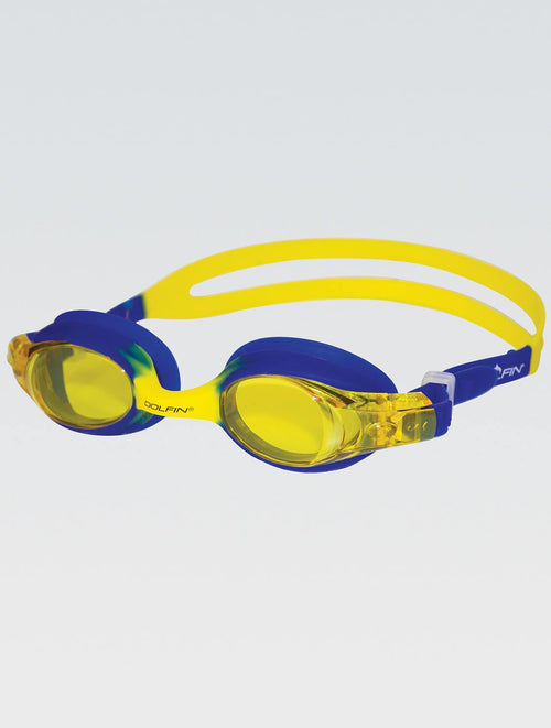 dolfin Flipper Junior Yellow/Blue Goggle Style #856SA-BYW