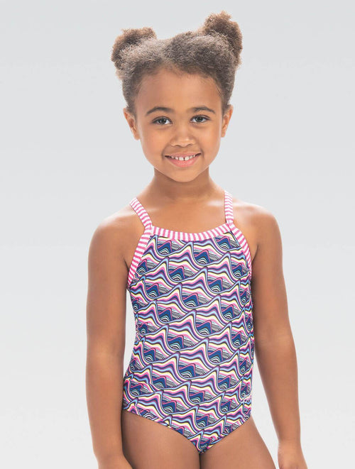 dolfin Girls Little Dolfin Candy Mountain Toddler One Piece Style #9810CDMN-998