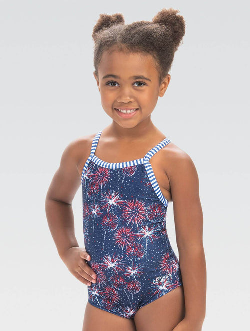 dolfin Girls Little Dolfin Fireworks Toddler One Piece Style #9810FRWK-934