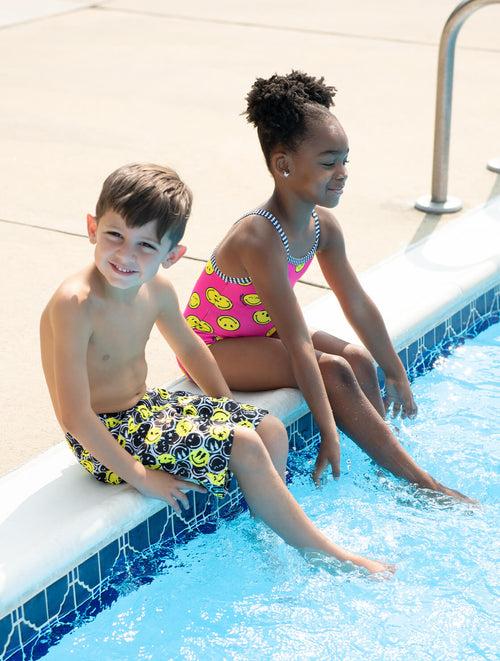 Dolfin Little Dolfin Boys' | SmileyWorld Smile On Swim Trunks Style #S9L01SO-D65