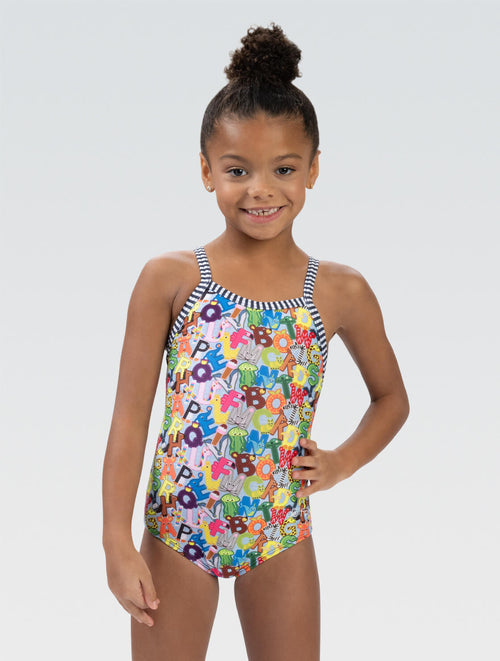 dolfin Little Dolfin Girls' Alphabet Soup One Piece Swimsuit Style #9810AS-D19