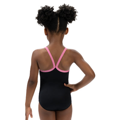 Dolfin Little Dolfin Girls' Black One Piece Swimsuit Style #LD9504-790