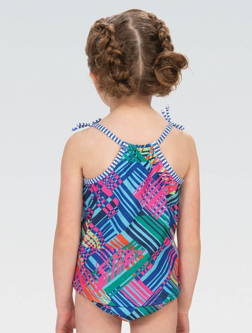 Dolfin Little Dolfin Girls Color Clash Toddler Two Piece Tankini Swimsuit Style #9910-996