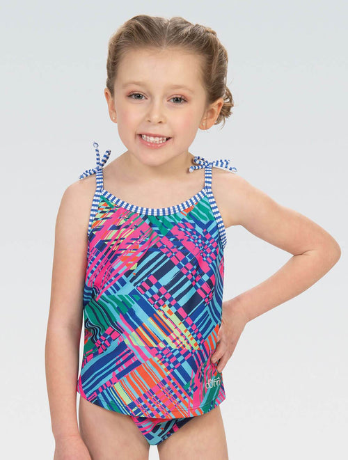 dolfin Little Dolfin Girls Color Clash Toddler Two Piece Tankini Swimsuit Style #9910-996