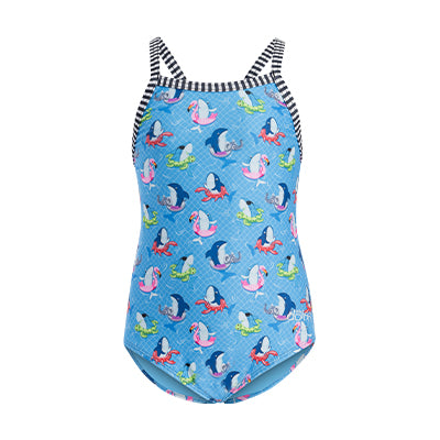 Dolfin Little Dolfin Girls' Fin Floats One Piece Swimsuit Style #9810FF-D32