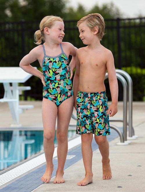 Dolfin Little Dolfin Girls' Hang Tight One Piece Swimsuit Style #9810-C41