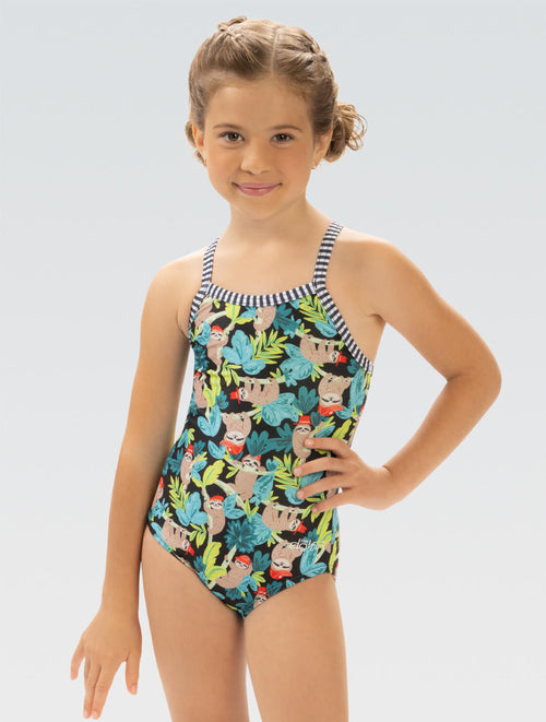 dolfin Little Dolfin Girls' Hang Tight One Piece Swimsuit Style #9810-C41